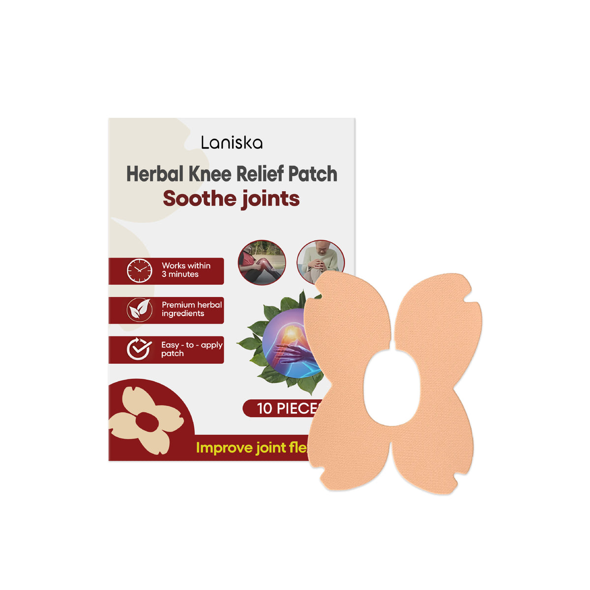 Herbal Moxa Joint Care Adhesive Patch - 10 Pieces