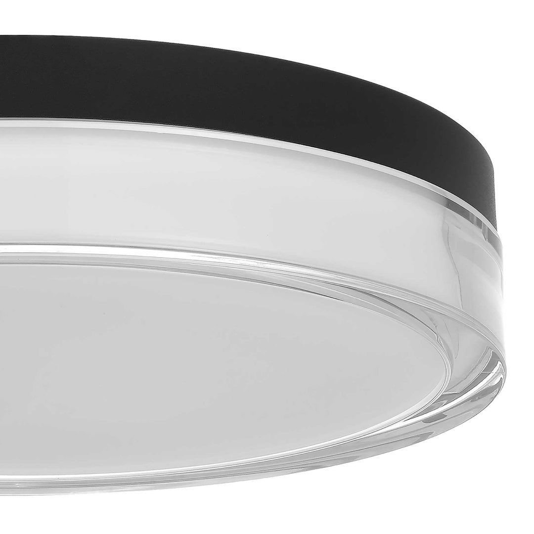 12-Inch Black Integrated LED Flush Mount Light Fixture
