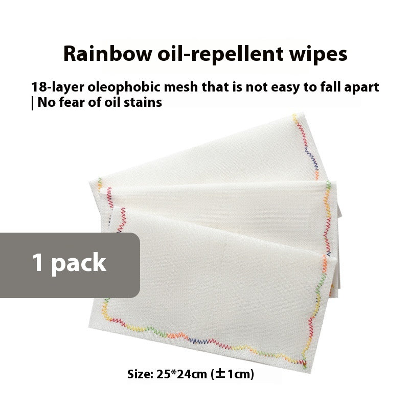 Rainbow Kitchen Oil Filter Mesh 8 Layers Anti-Oil Decontamination Mesh for Pots and Bowls