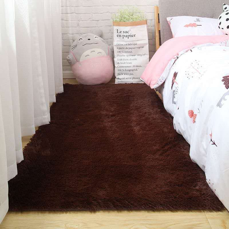 Nordic Style Silk Wool Carpet for Bedroom and Living Room - Soft, Plush, 120x160cm