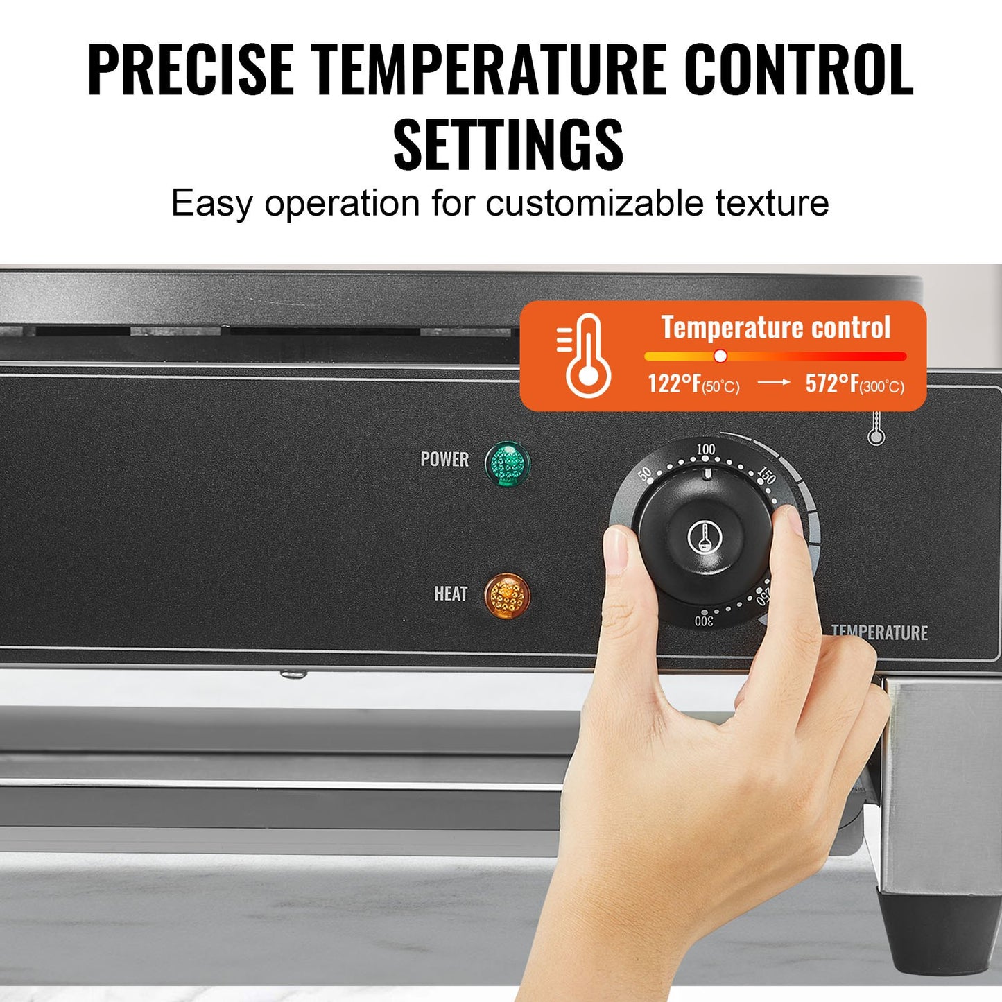 16-Inch Electric Crepe Maker Commercial Kitchen Appliance 1700W Non-Stick
