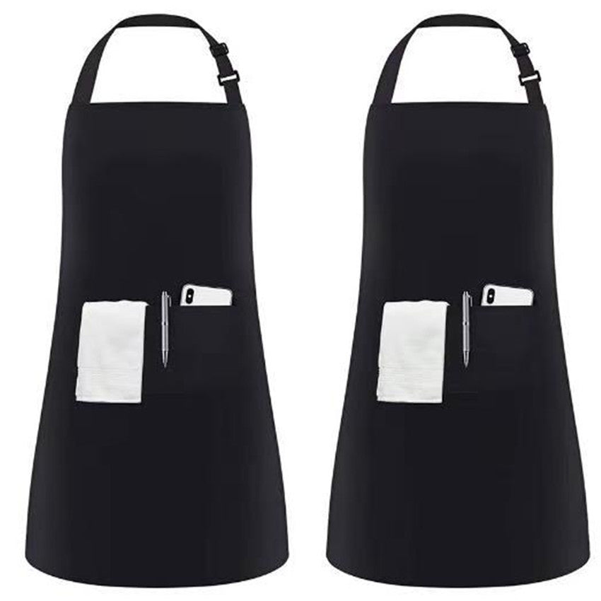 Kitchen Apron with D-Ring Double Buckle and Pocket - 70x80cm, Multiple Colors