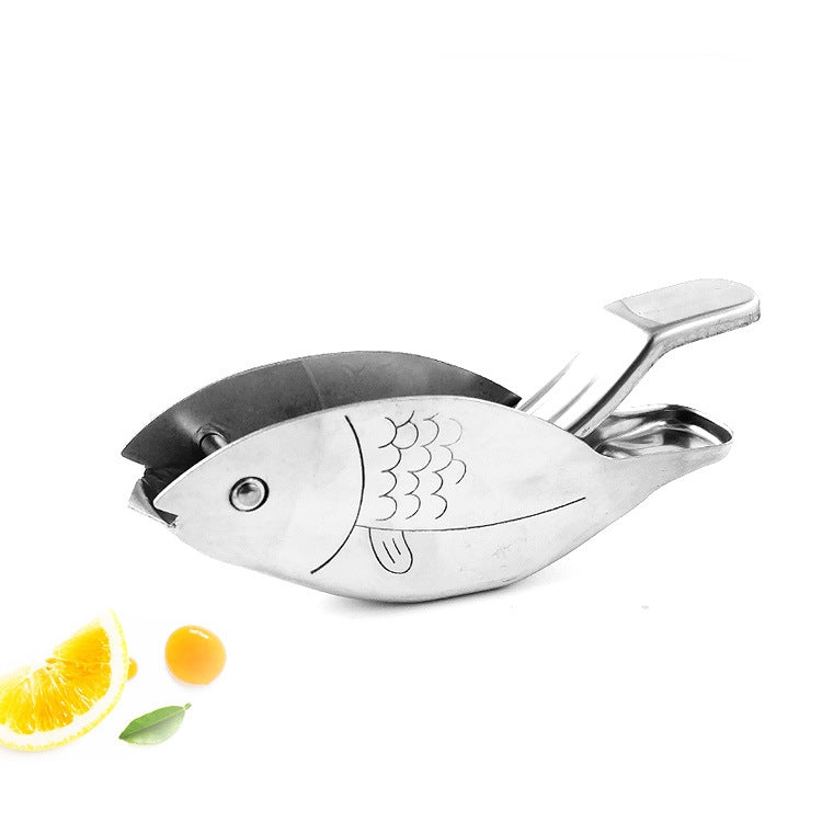 304 Stainless Steel Lemon Juicer - Manual Fish Type Kitchen Tool