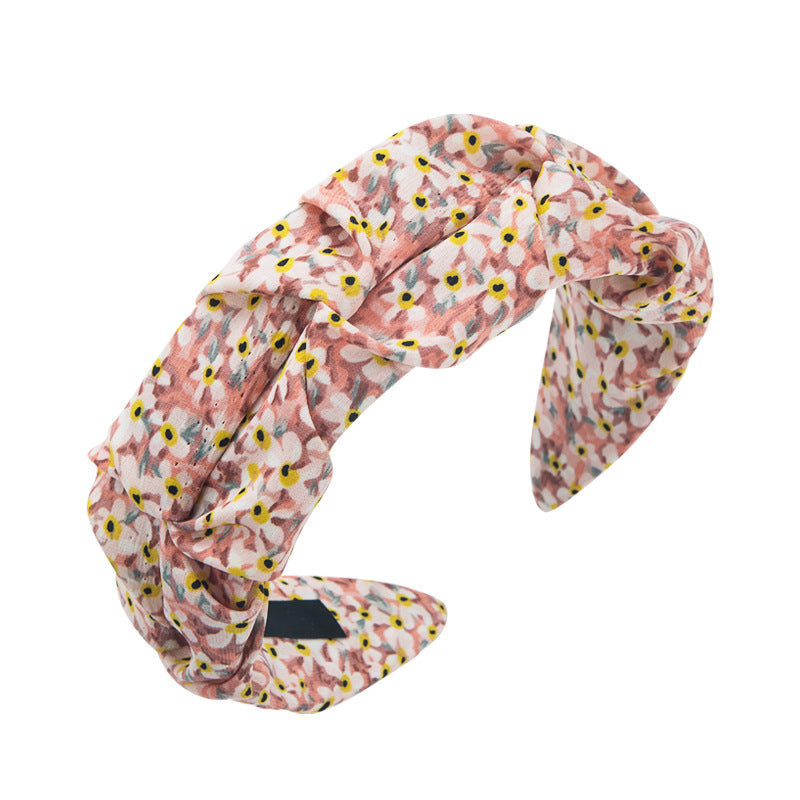 Boho Daisy Pleated Chiffon Headband