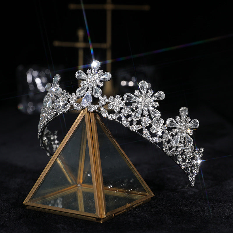 Zircon Crown Hair Accessory - Silver