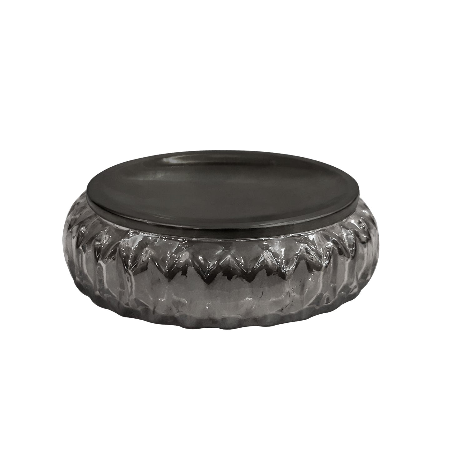 Glass Soap Dish For Bathroom Counter,Shower & Kitchen Smoke