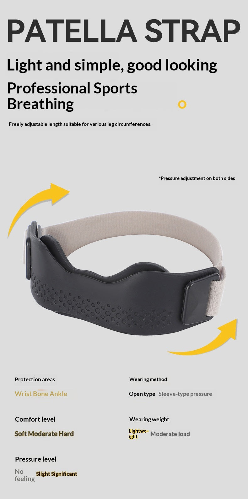 Butterfly-Style Silicone Knee Brace Strap – Sports & Injury Prevention