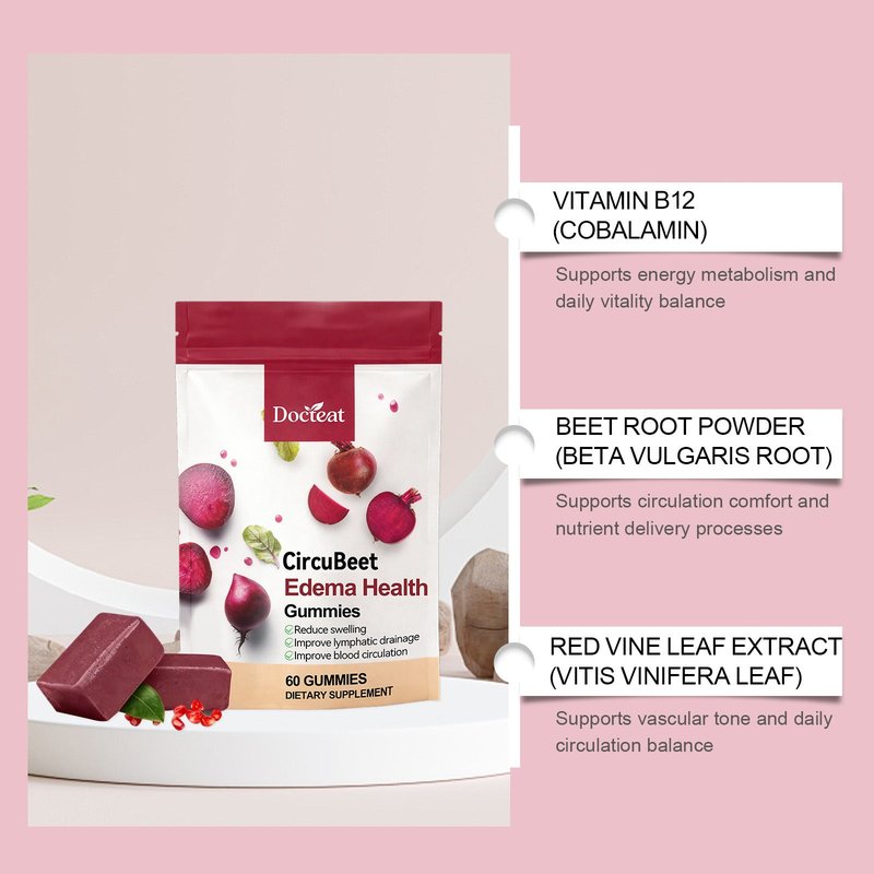 Beet Root Soft Candy Gummies – 60 Count
