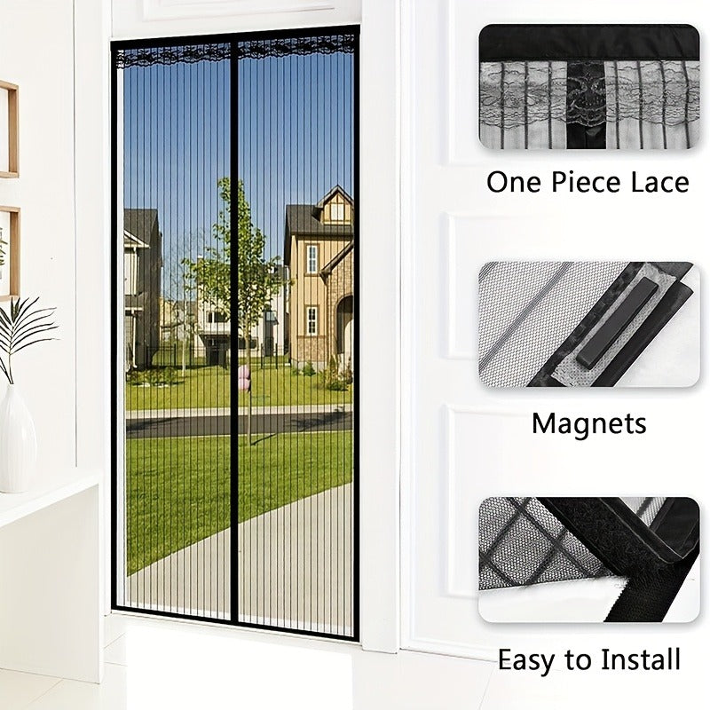 Magnetic Screen Door - Pet-Friendly Mesh Curtain with Auto-Close, Weather-Resistant