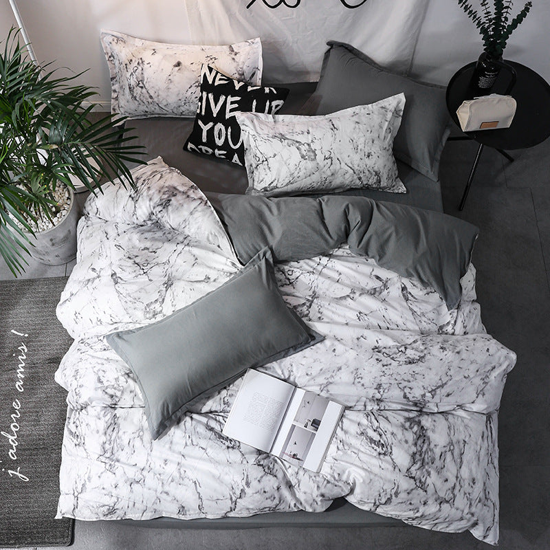 Luxurious 3-Piece Bedding Set with Duvet Cover and Pillowcases - Multiple Sizes