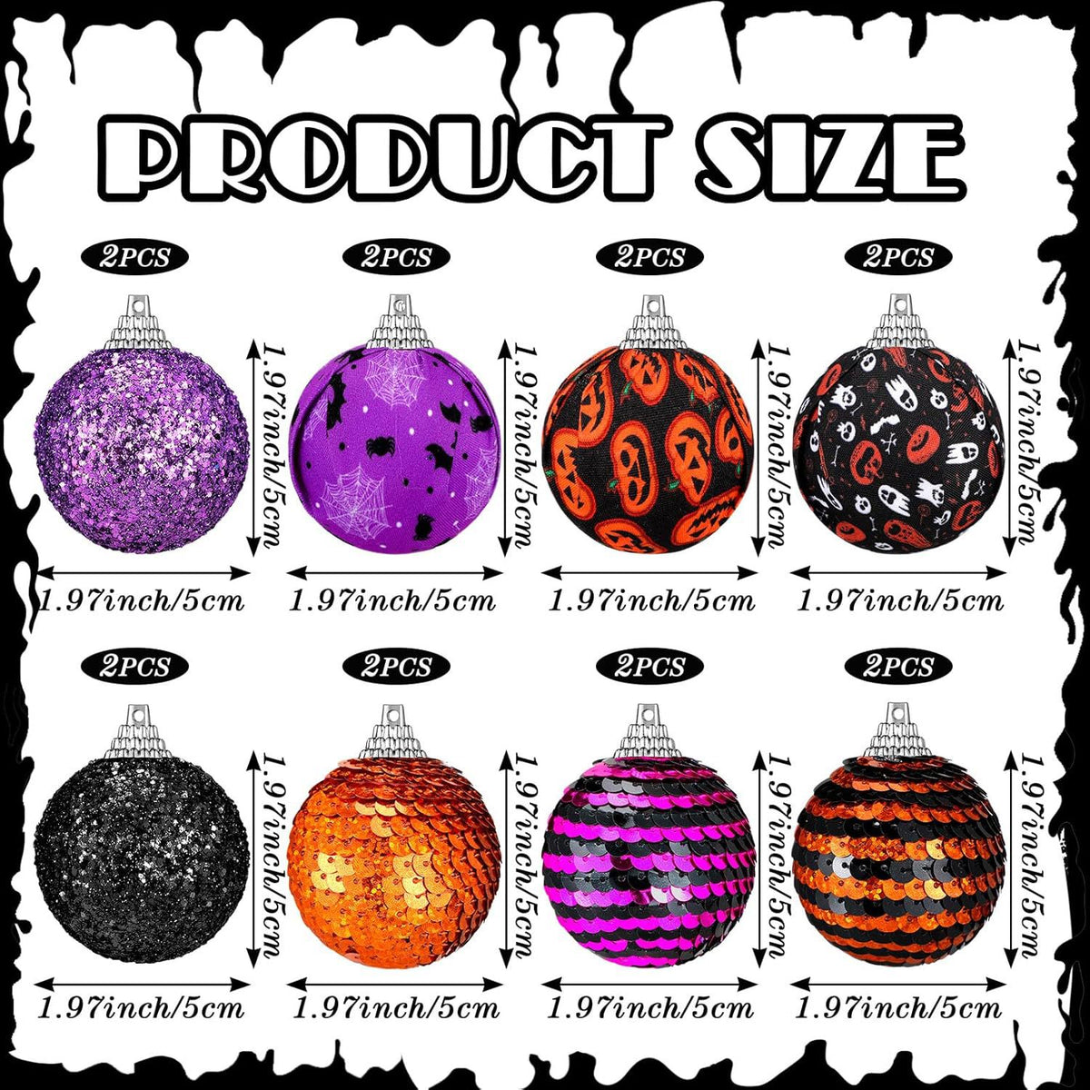 Halloween Tree Decorations Set - Pumpkins Ghosts Bats Spiders for Holiday Parties