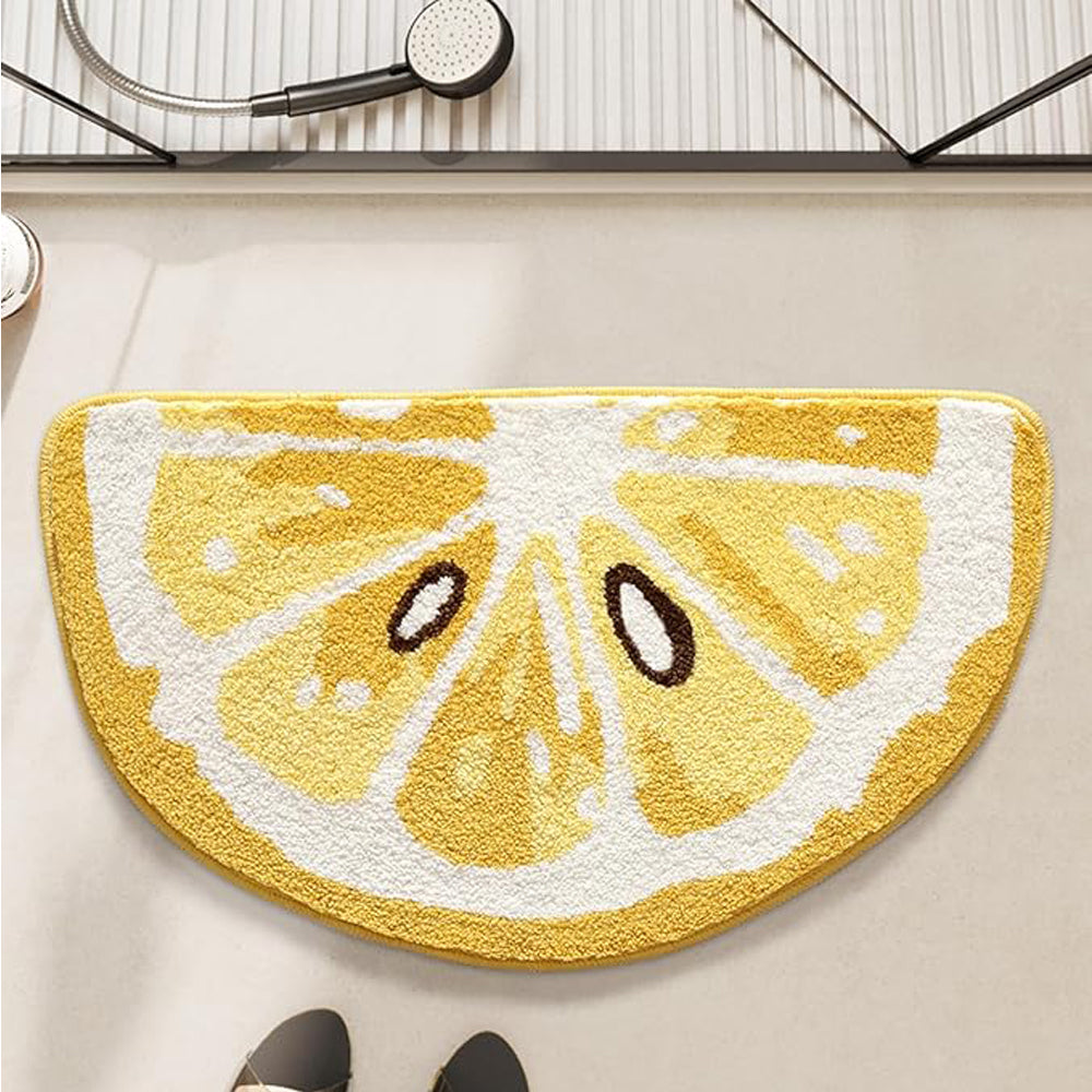 Lemon Fruit Bath Mat - Soft, Absorbent Bathroom Rug, 17.7" x 31.5"