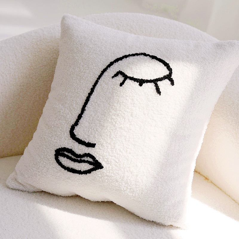 Modern Black and White Decorative Throw Pillow Cover Set - Various Styles and Sizes