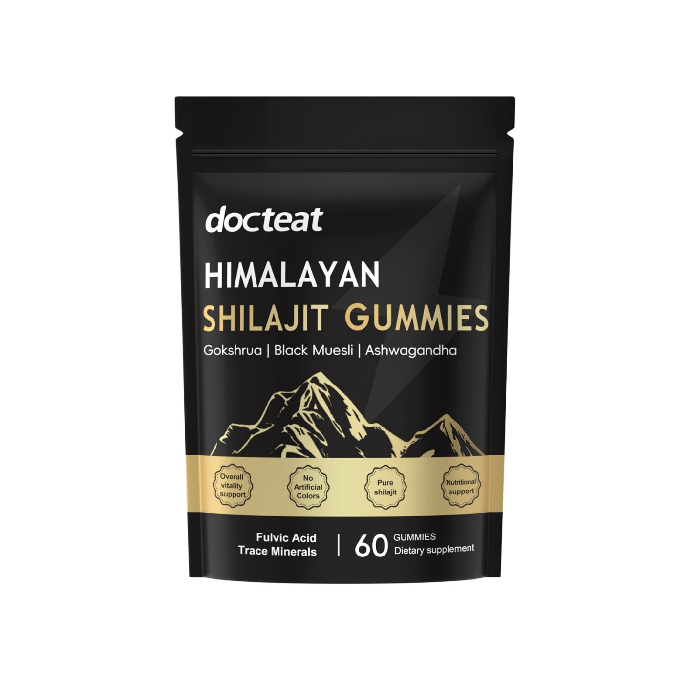 Himalayan Shilajit Gummies - Natural Health & Energy Chews, 60 Count