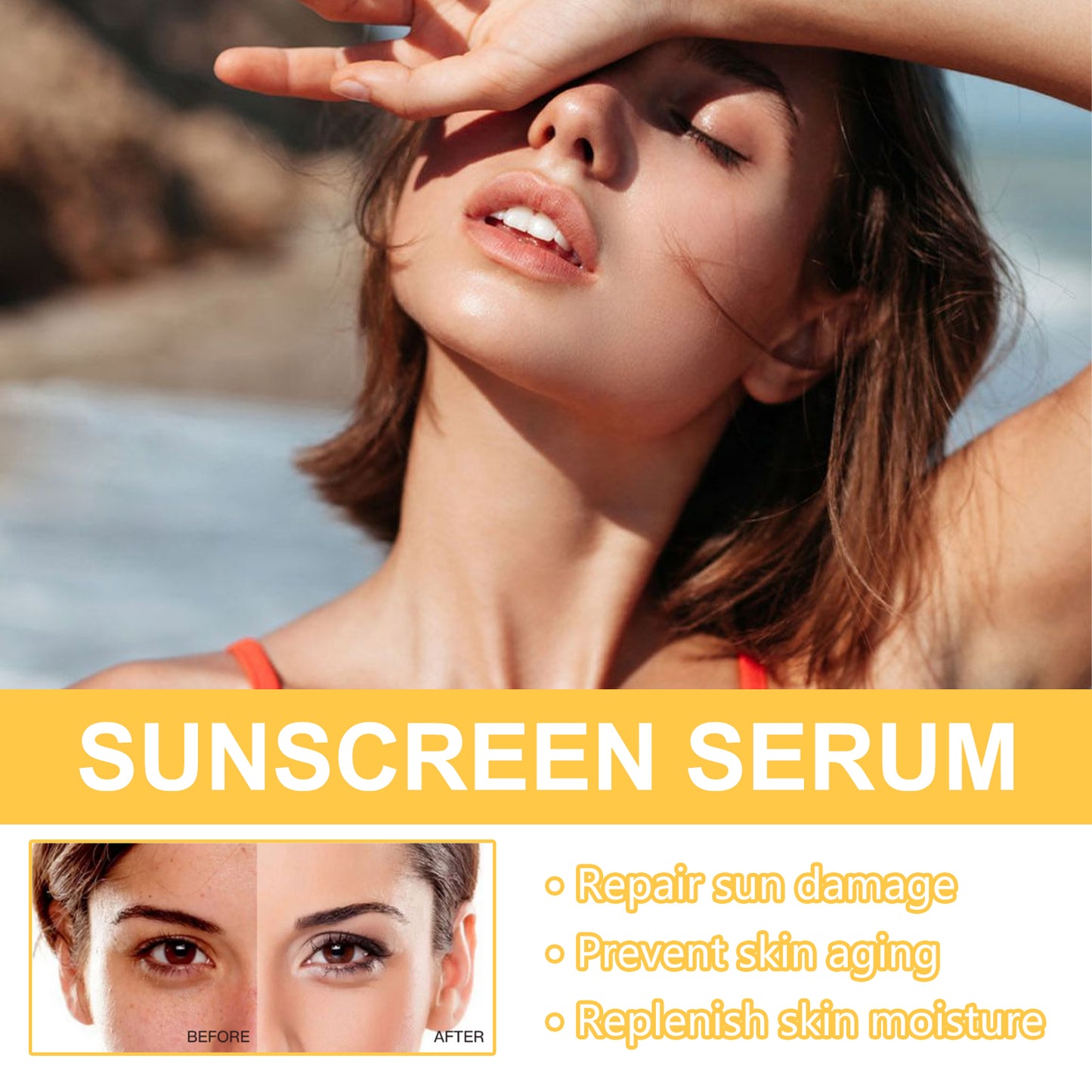 Sunscreen Serum with Hyaluronic Acid & Niacinamide - 50ml Hydrating Formula