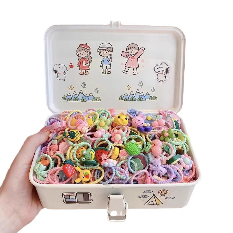 Children's Cute Baby Hair Rope Headband - Highly Elastic, No Hurt, 20PCs Set