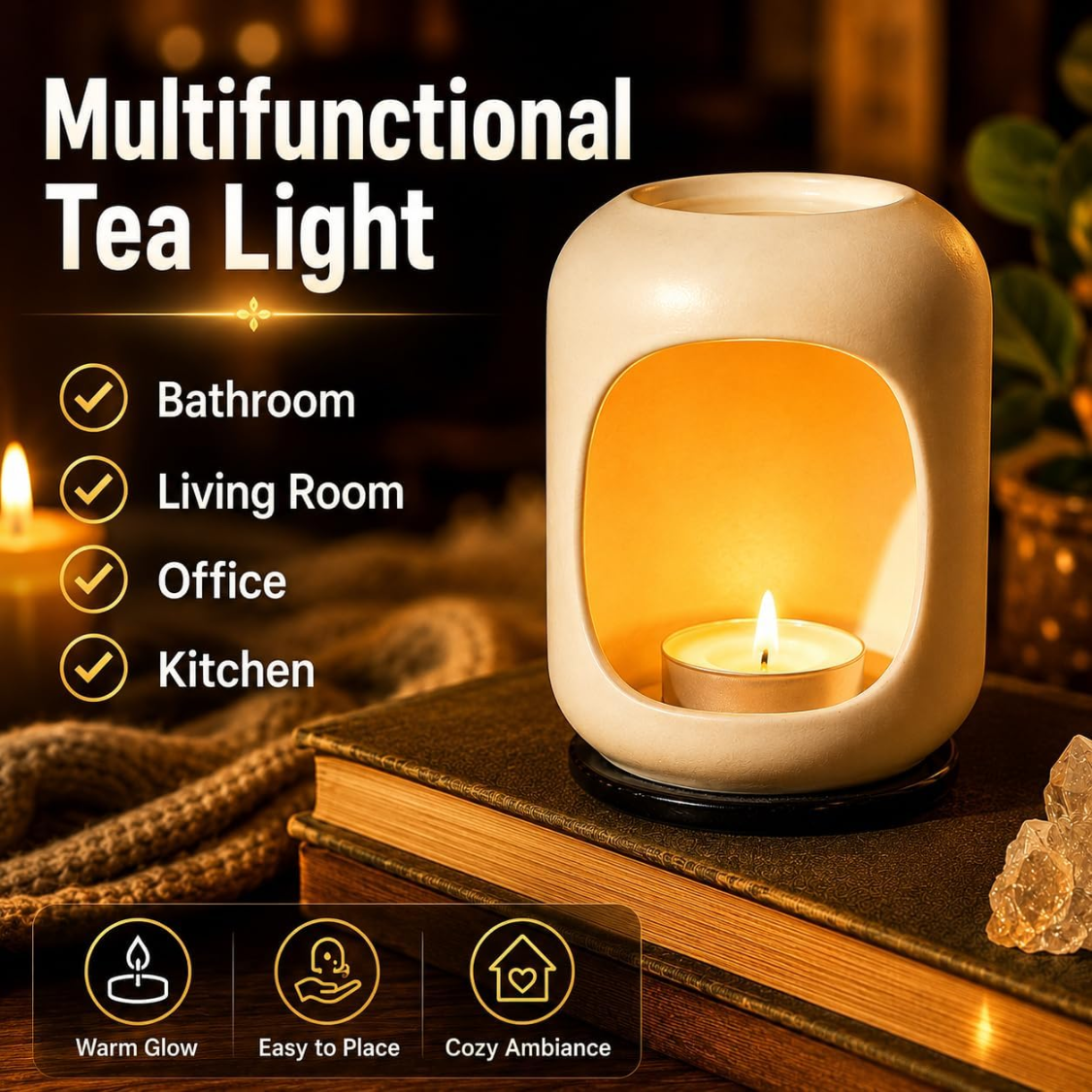 25 Unscented Tea Light Candles - Clean Burning White Votive