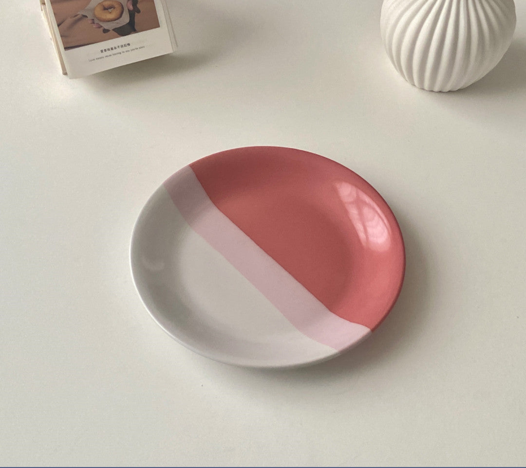 Ceramic Dinner Plate - Round Porcelain Tableware for Kitchen & Dining - Multiple Styles