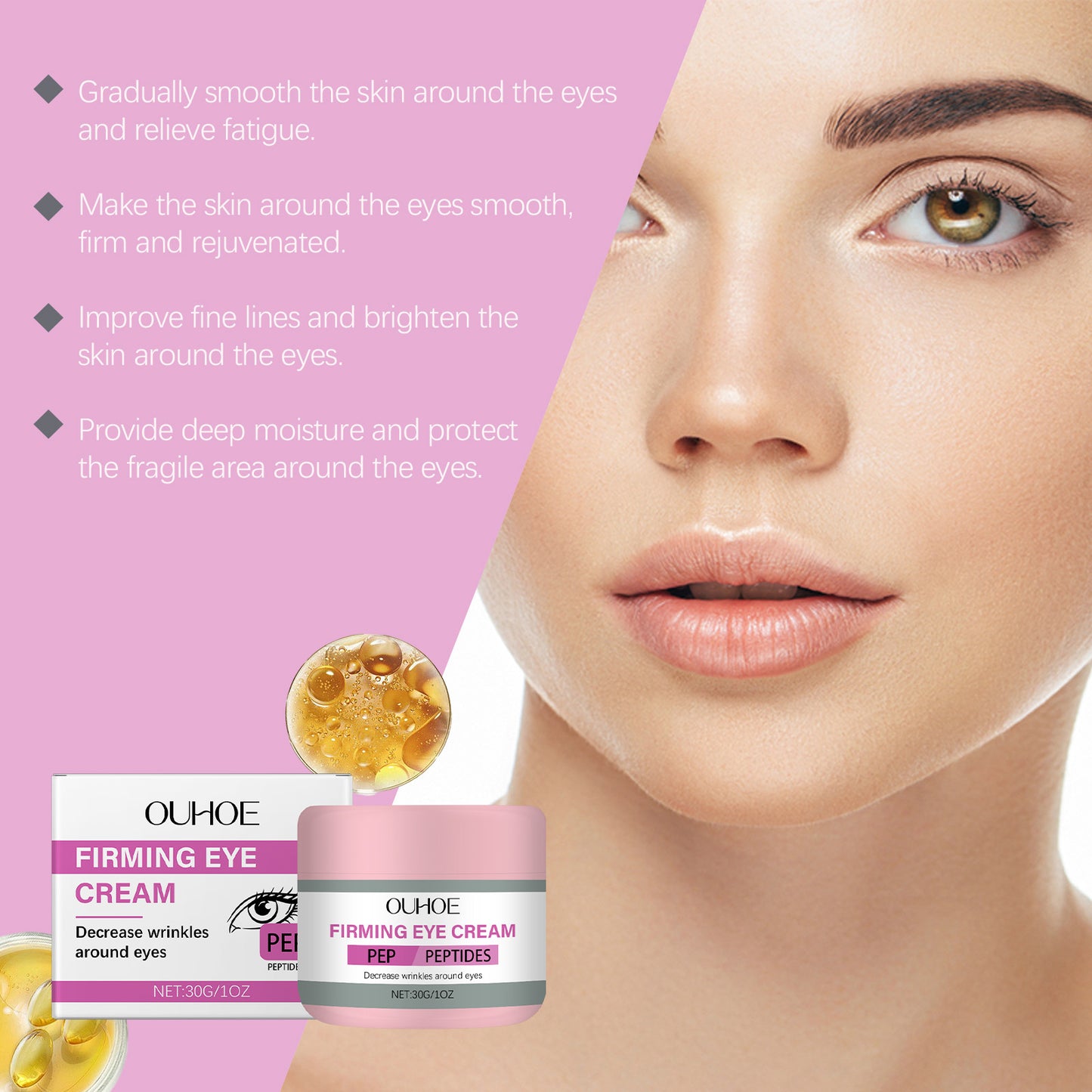 Elastic Moisturizing Eye Cream for Firming and Anti-Aging