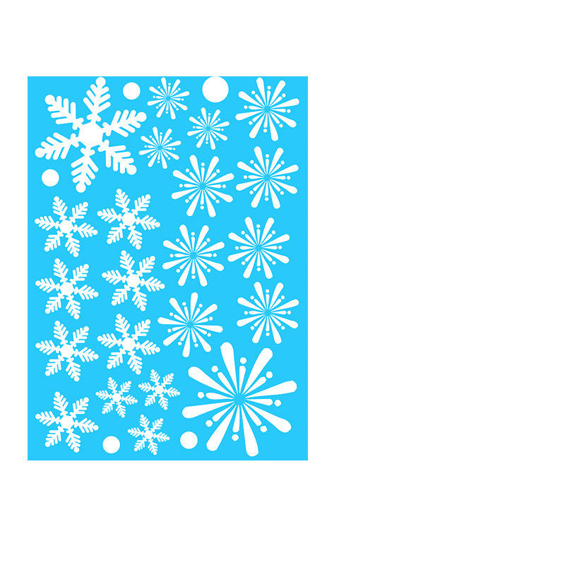 Christmas Wall Stickers Snowflakes Decoration PVC Waterproof Decals