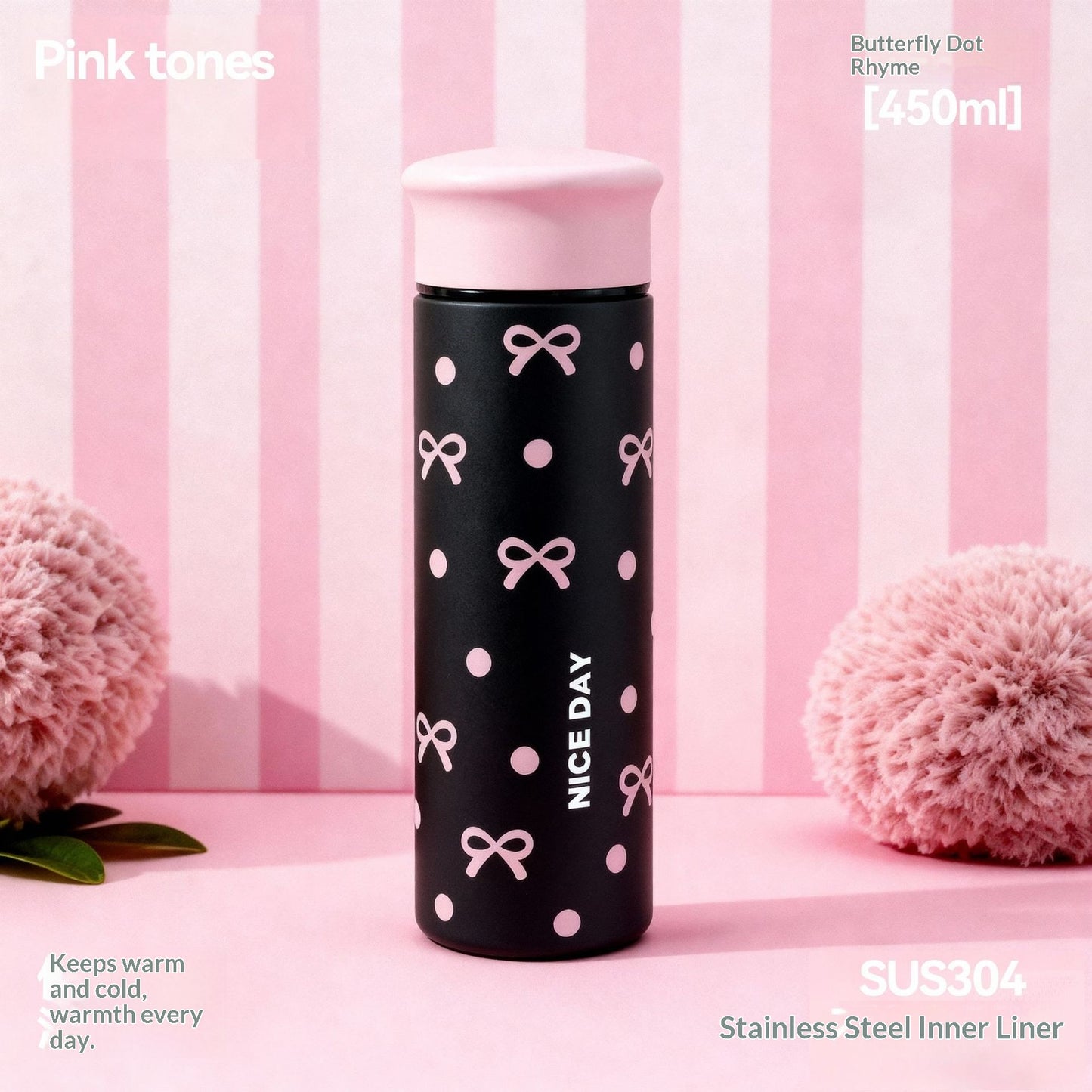 Portable Stainless Steel Water Bottle for Office & Travel, 450ml