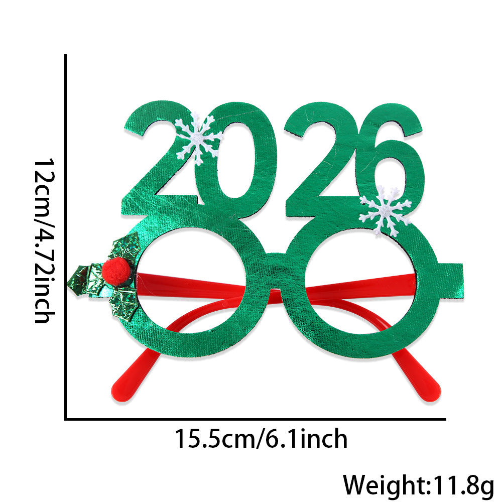 Christmas Snowflake Glasses - Festive Party Props for Holiday Celebration