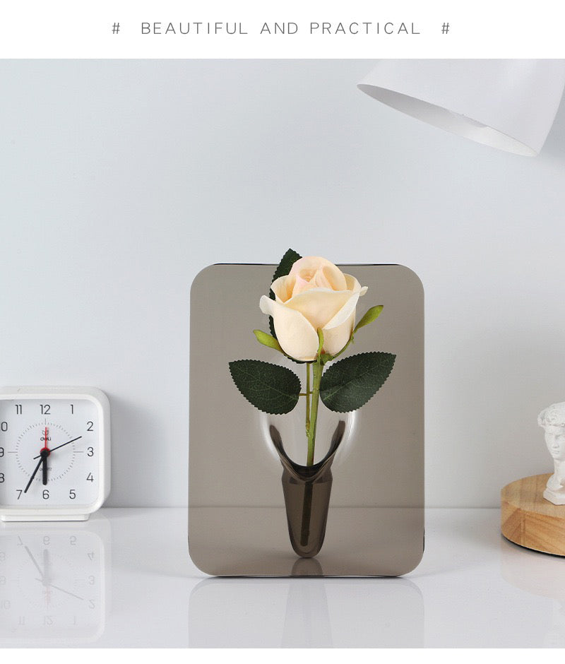 Transparent Acrylic Vase for Flowers Home Decor 15x20cm