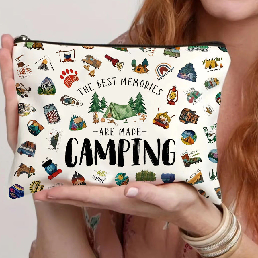 Canvas Zipper Bag for Home Storage & Cosmetic Organizer