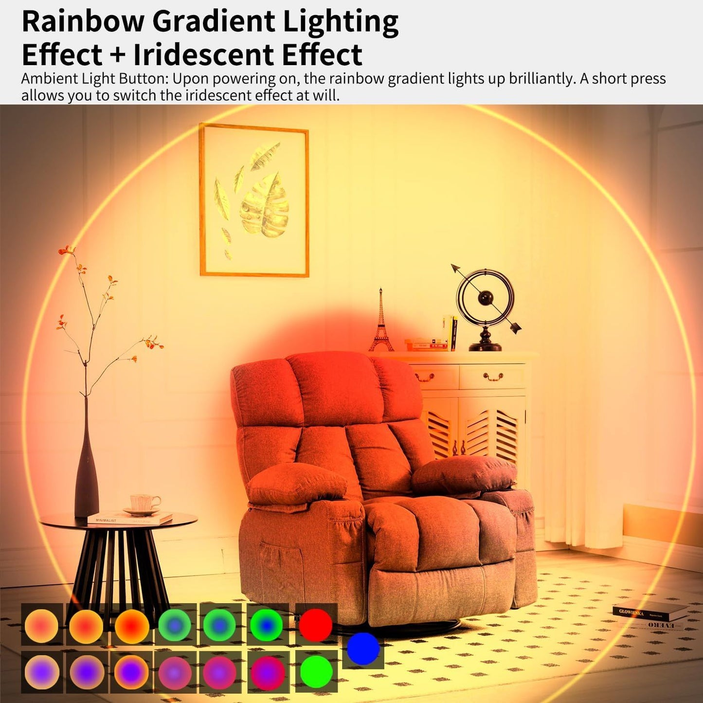 Rechargeable Motion Sensor Night Light - Magnetic RGB & Warm LED Wall Light, Wireless, 2-4 Pack