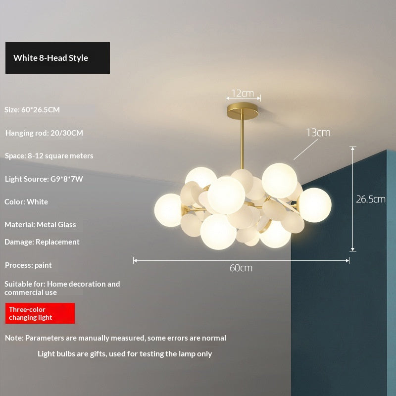 Creative Personalized Living Room Lamp with Adjustable Light Options - Cozy Bedroom Chandelier