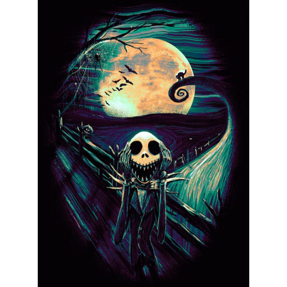 Diamond Painting Skull Girl Halloween Home Decor Kit - Arts & Crafts