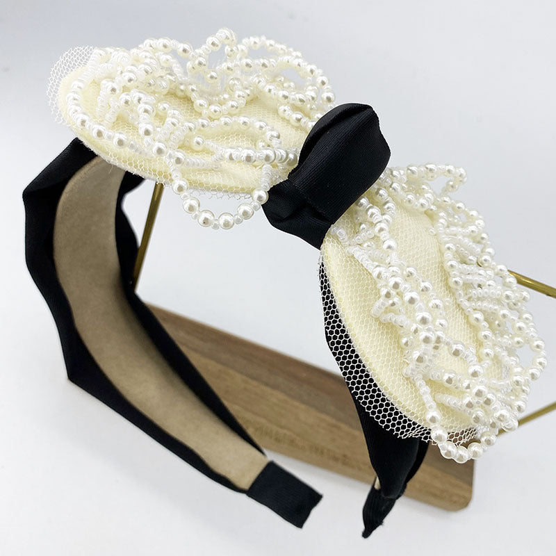 Women's Pearl Headband with Rhinestone - Multiple Colors