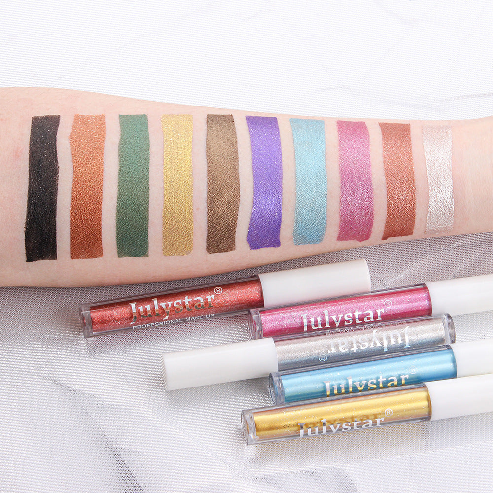Liquid Eye Shadow Palette with 10 Colors - Shimmer & Matte Finish