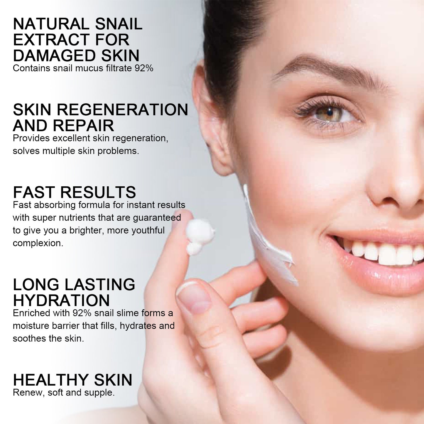 Snail Mucin Facial Moisturizing Cream - Anti-Aging & Hydrating Skin Essence