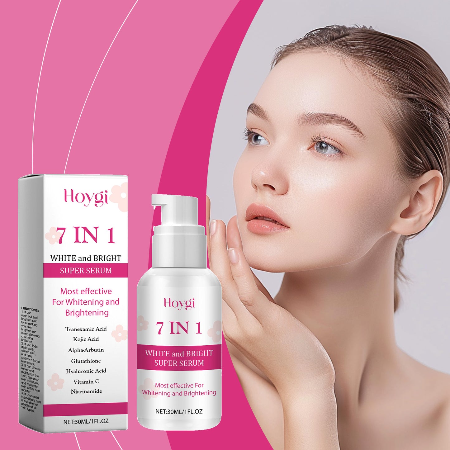 7-in-1 Skin Brightening Serum with Tranexamic Acid & Kojic Acid - 30ml