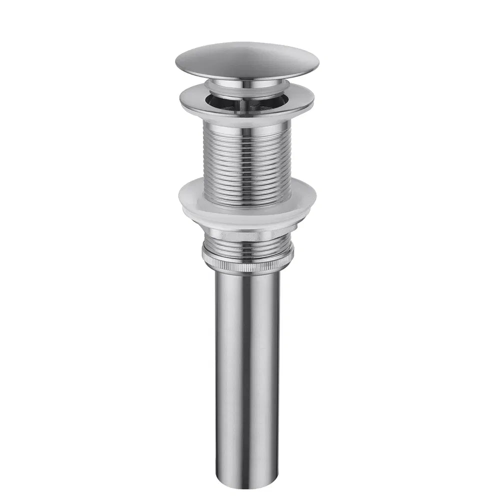 Bathroom Sink Drain Without Overflow - Stainless Steel Vessel Sink Pop-Up Stopper