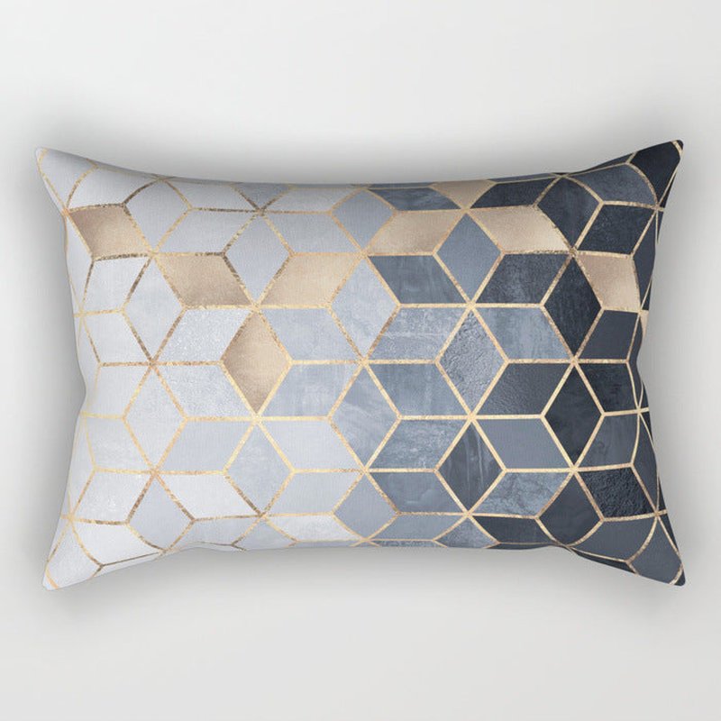 Geometric Sofa Pillow Cover - Modern Decorative Cushion Case 30x50cm