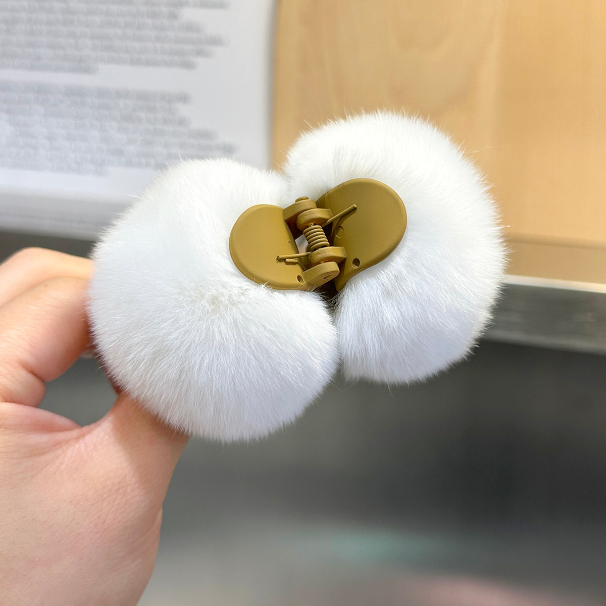 Plush Rabbit Hair Barrette - Children's Hair Clip