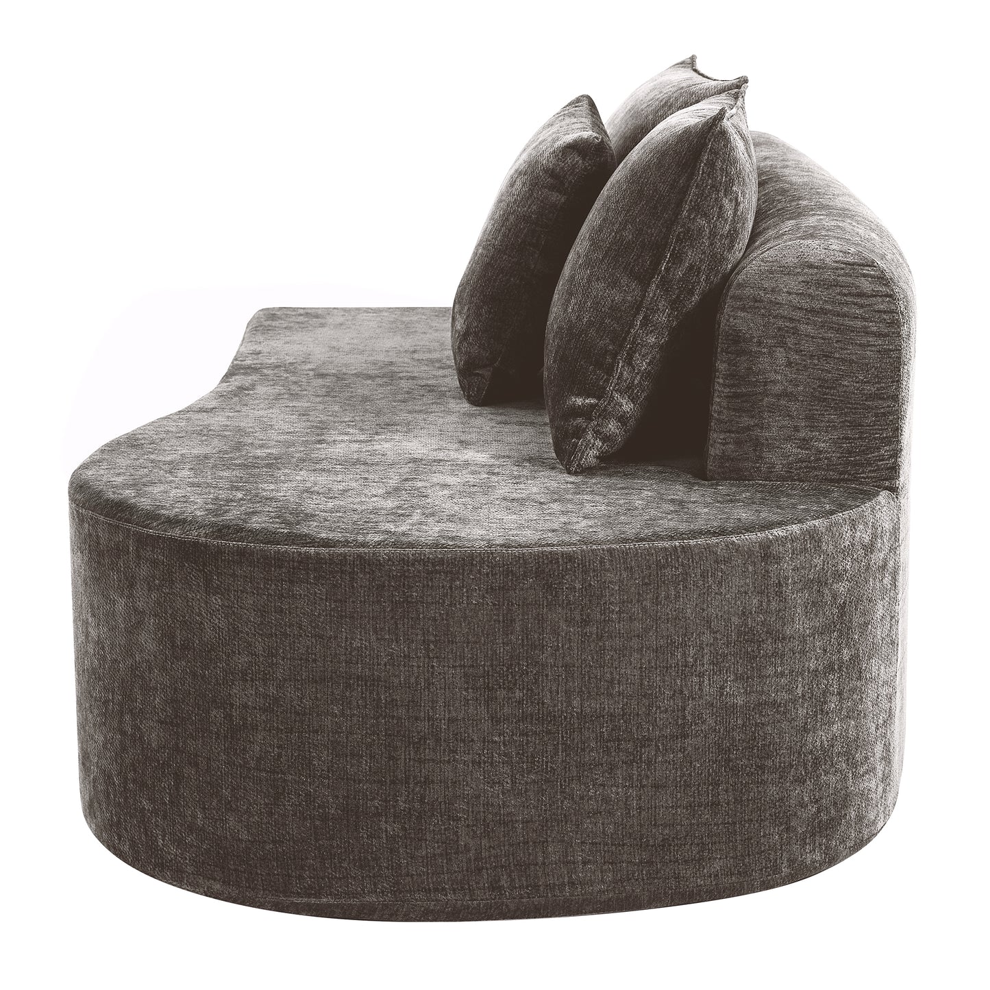 138.6 Modern Curved Modular Sectional Sofa With High-Density Fully