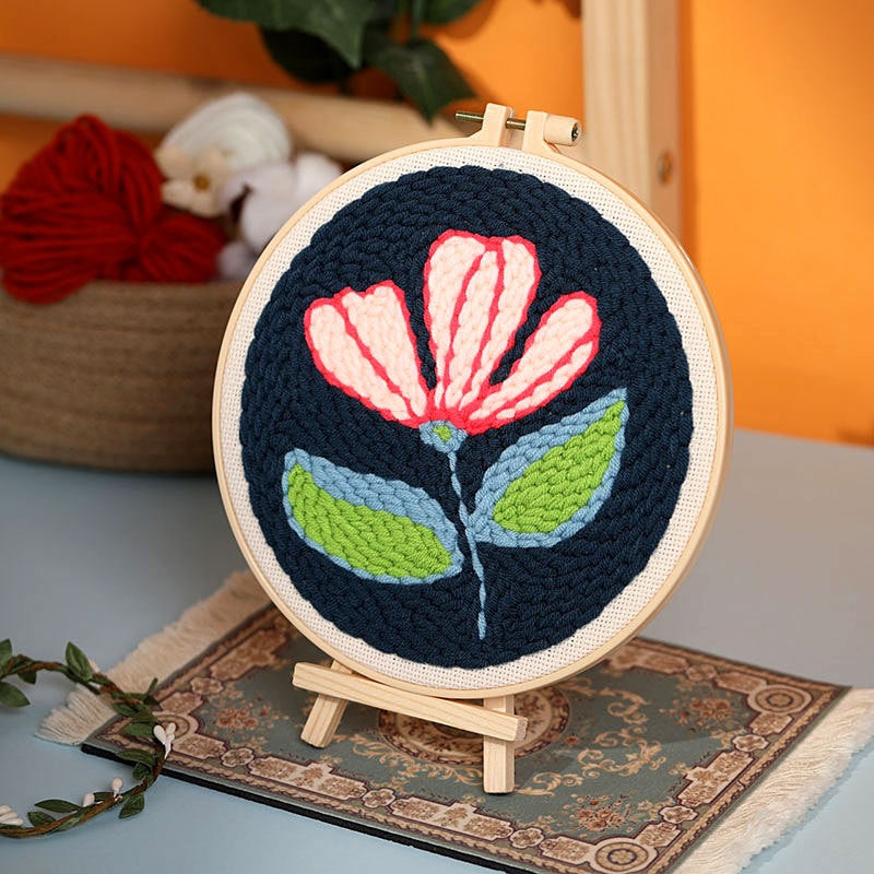 Flower and Grass Stamp Material Pack for Embroidery Crafts - Handmade