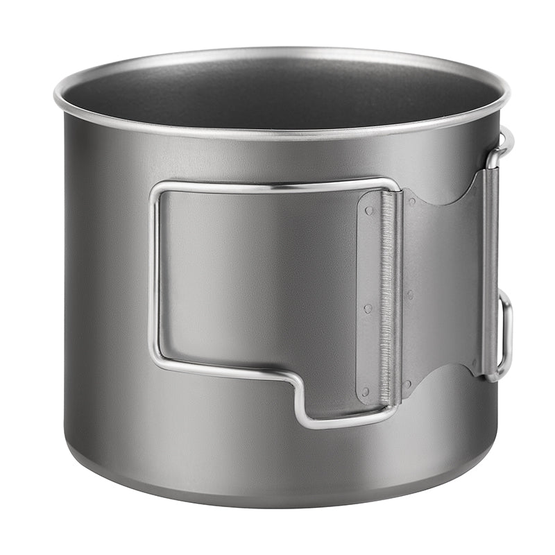 800ml Pure Titanium Camping Cup - Lightweight & Foldable
