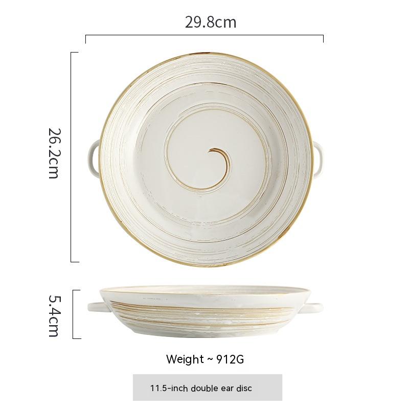 Porcelain Rice Bowl Set 4.5 Inch Retro Kitchen Tableware