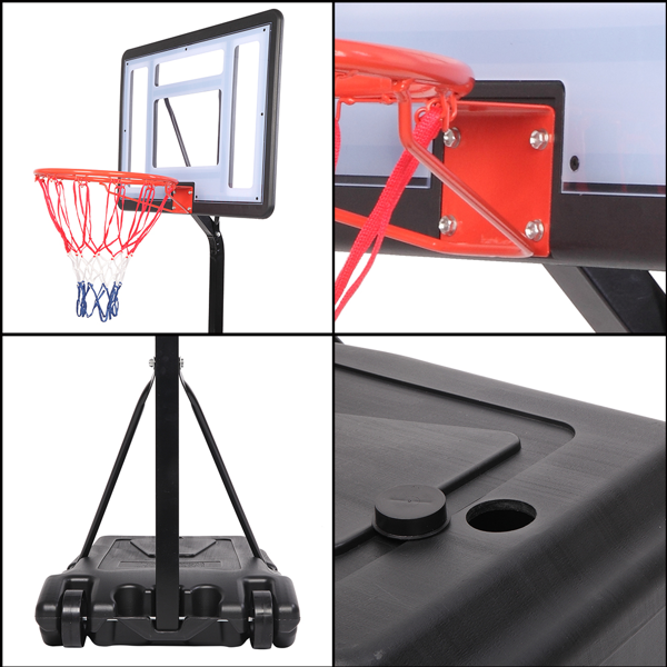 Portable Basketball Stand with Adjustable Height 1.15m-1.35m