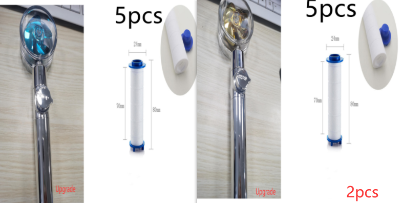 High Pressure Turbo Shower Head with Water Saving Feature & 360° Fan Extension