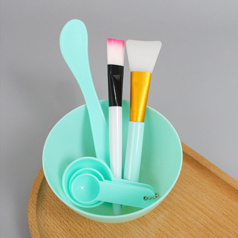 7-Piece Facial Mask Tool Set - Silicone Brush, Spatula, Bowl & More