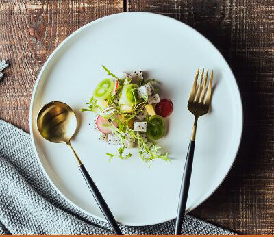 Nordic Ceramic Dinner Plate 10 Inch - Plain Style Kitchen & Diningware