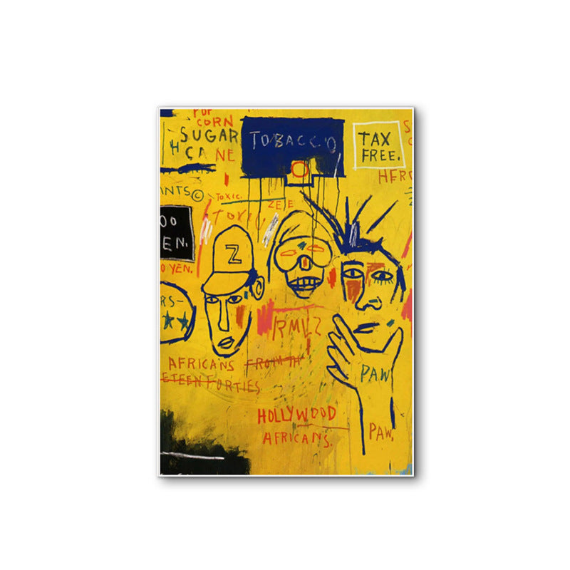 Abstract Graffiti Frameless Canvas Wall Art - Multiple Sizes & Styles