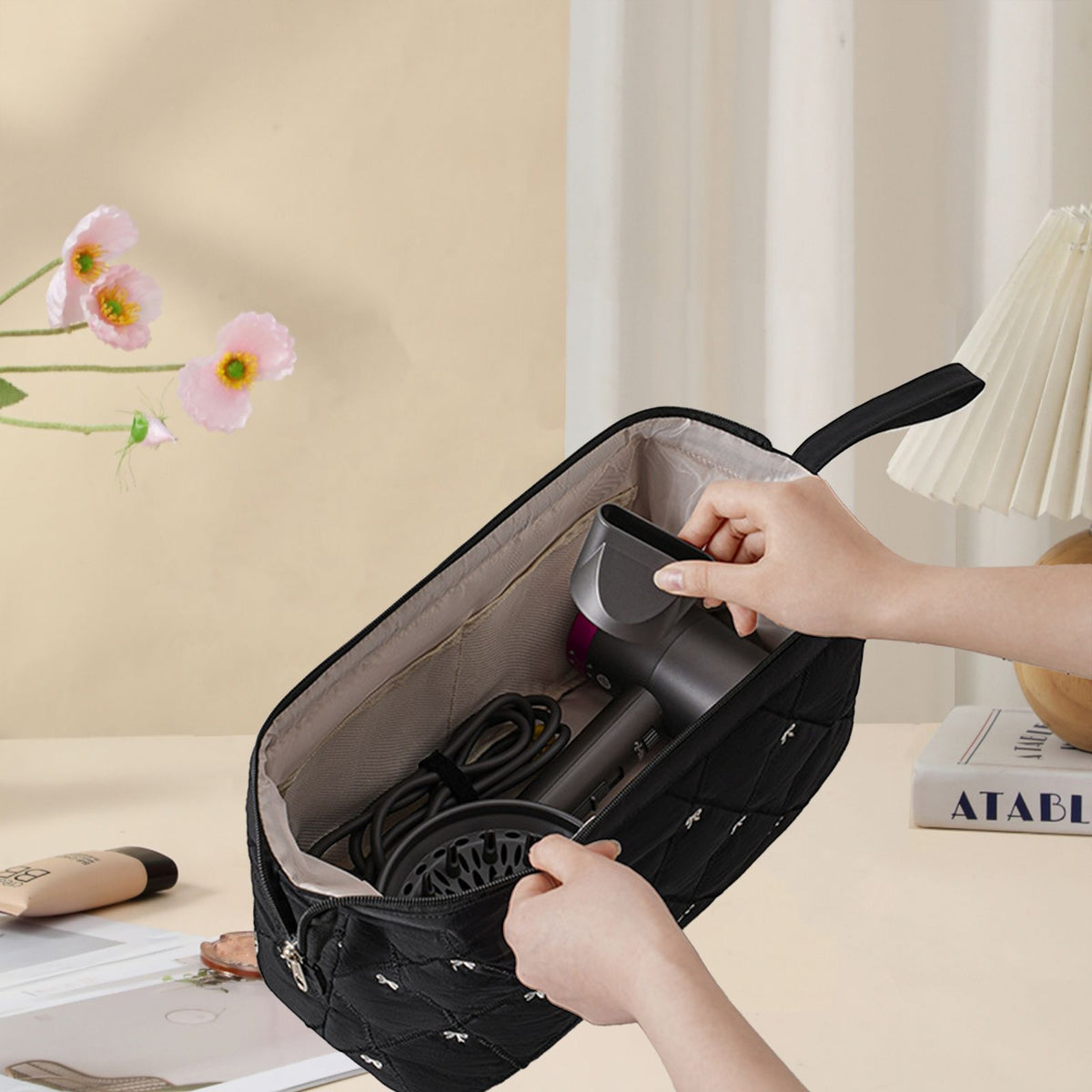 Multi-Function Hair Styling Storage Bag for Curling Irons and Hair Dryers
