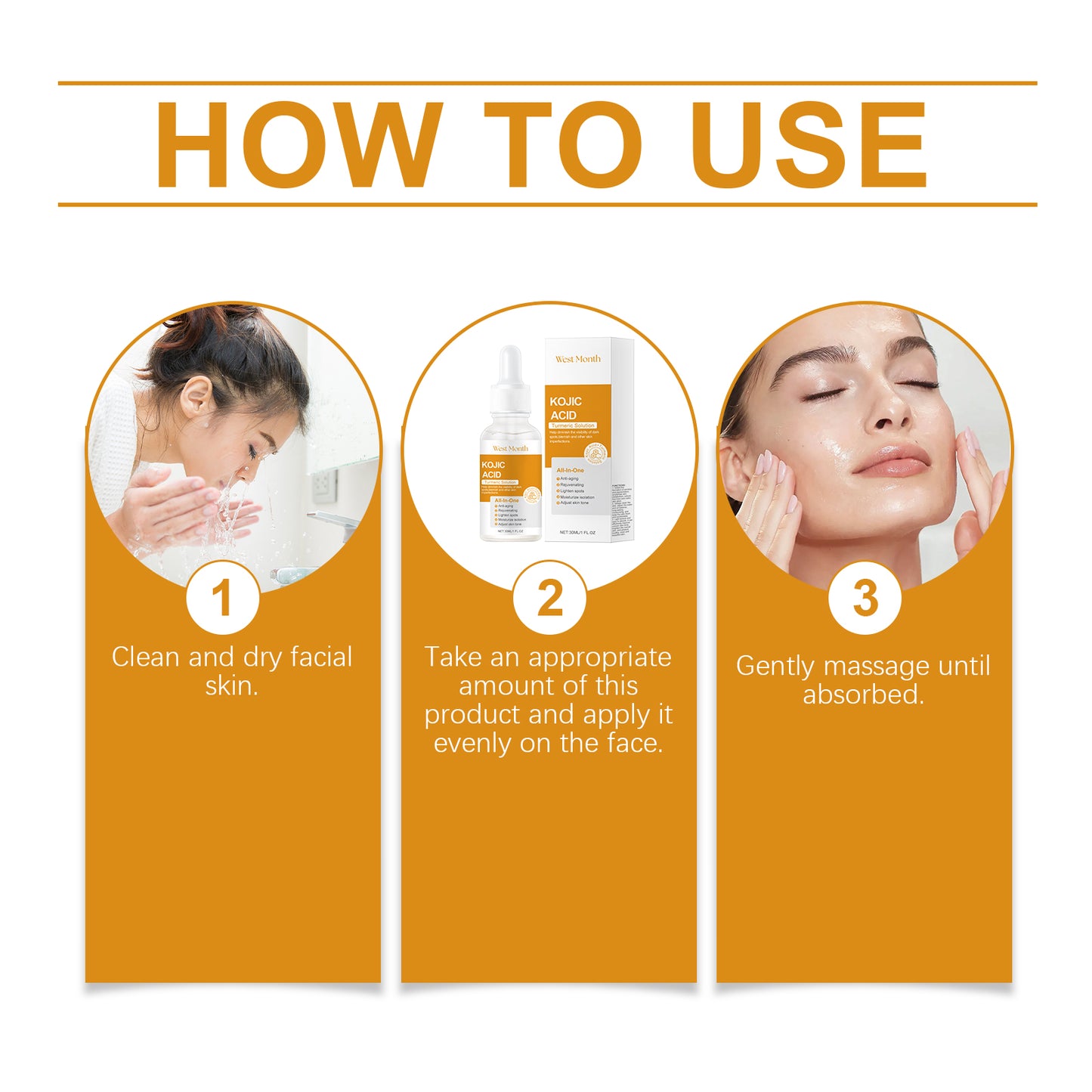 Turmeric Kojic Acid Brightening Serum - Anti-Aging Facial Essence 30ml