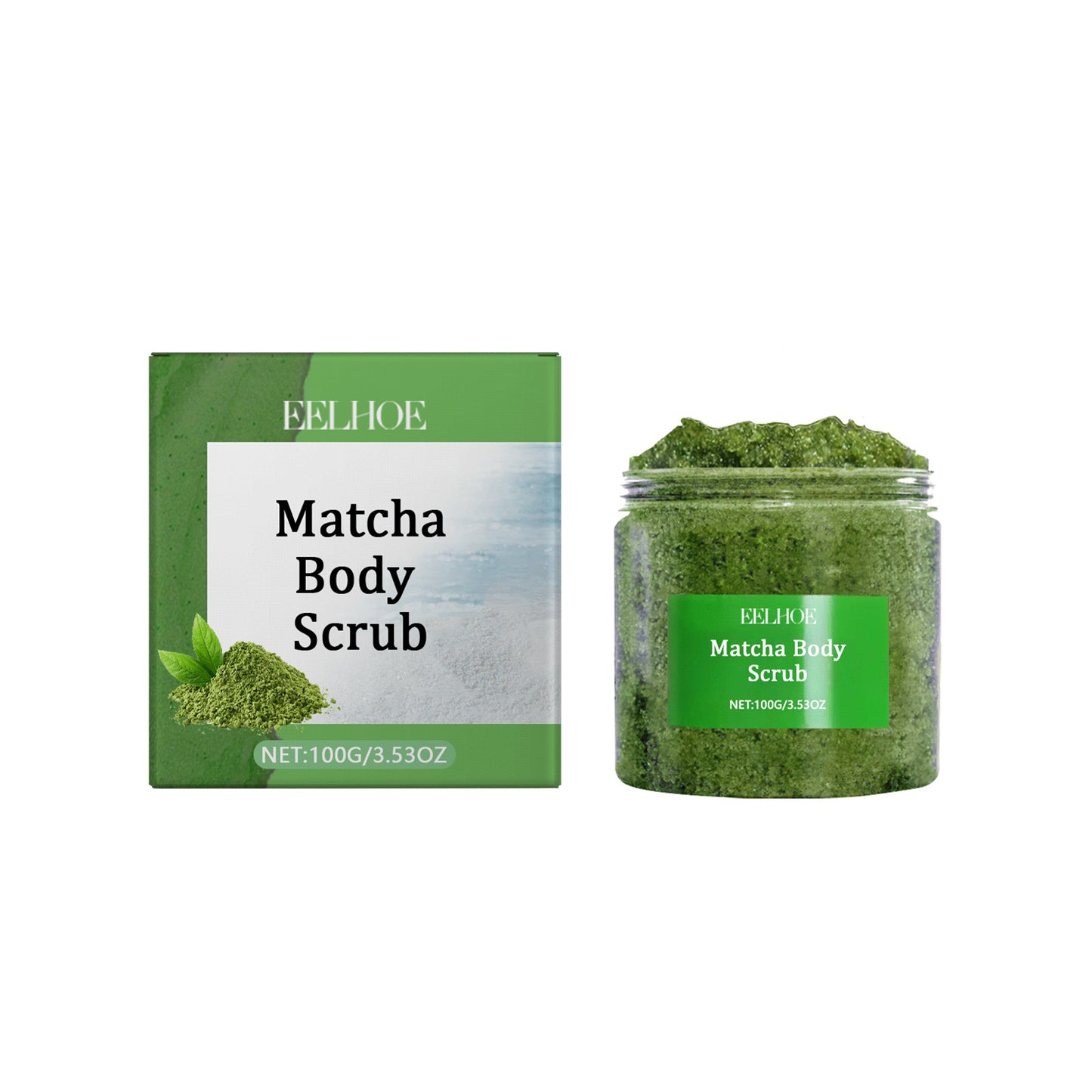 Matcha Sea Salt Body Scrub - Exfoliating & Moisturizing Skin Treatment